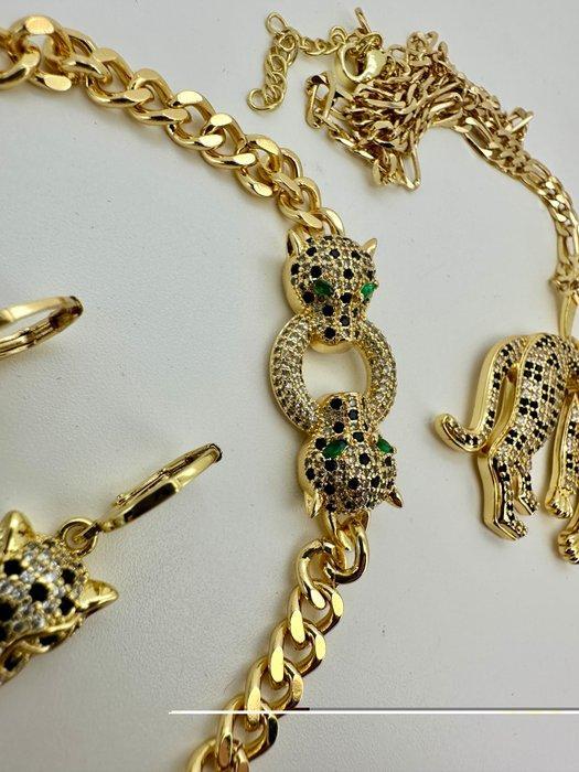 Verguld, Panthera-geïnspireerde parure – goudkleurig met, Huis en Inrichting, Overige Huis en Inrichting