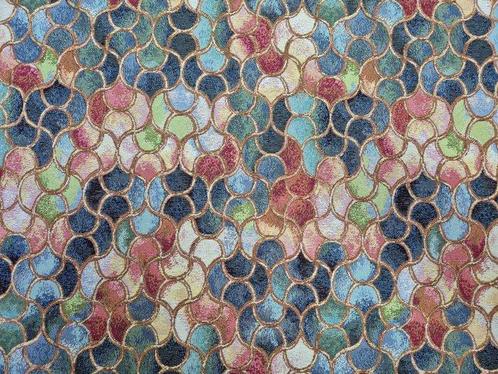 MOSAIC - exclusieve katoenen gobelinstof - 300 x 280 cm -, Antiek en Kunst, Antiek | Tapijten, Tafelkleden en Textiel