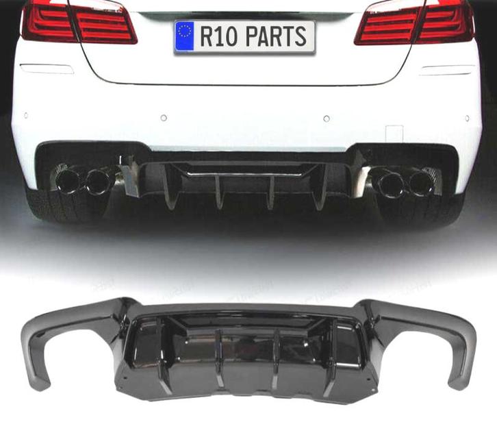 DIFFUSEUR ARRIÈRE BMW F10 F11 LOOK M COMPETITION NOIR BRILLA, Auto-onderdelen, Carrosserie, Verzenden