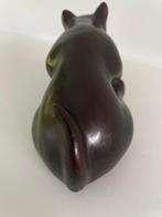 sculptuur, cat looking - 16 cm - Gepatineerd brons, Antiek en Kunst