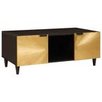 vidaXL Salontafel Zwart en Goud 100 x 54 x 40 cm massief, Verzenden, Nieuw