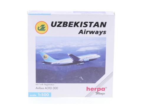 Schaal 1:500 Herpa 512527 Uzbekistan Airways Airbus A310-..., Hobby en Vrije tijd, Modelbouw | Vliegtuigen en Helikopters, Gebruikt