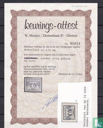 Nederland - Vliegende Duif (Ba) - 1935, Postzegels en Munten, Munten | Nederland, Verzenden