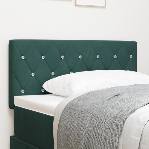 vidaXL Hoofdbord met Kristalknoppen Groen 90 cm Velours, Huis en Inrichting, Slaapkamer | Bedden, Nieuw, Verzenden