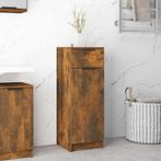 vidaXL Badkamerkast 32x34x90 cm bewerkt hout gerookt, Huis en Inrichting, Verzenden, Nieuw