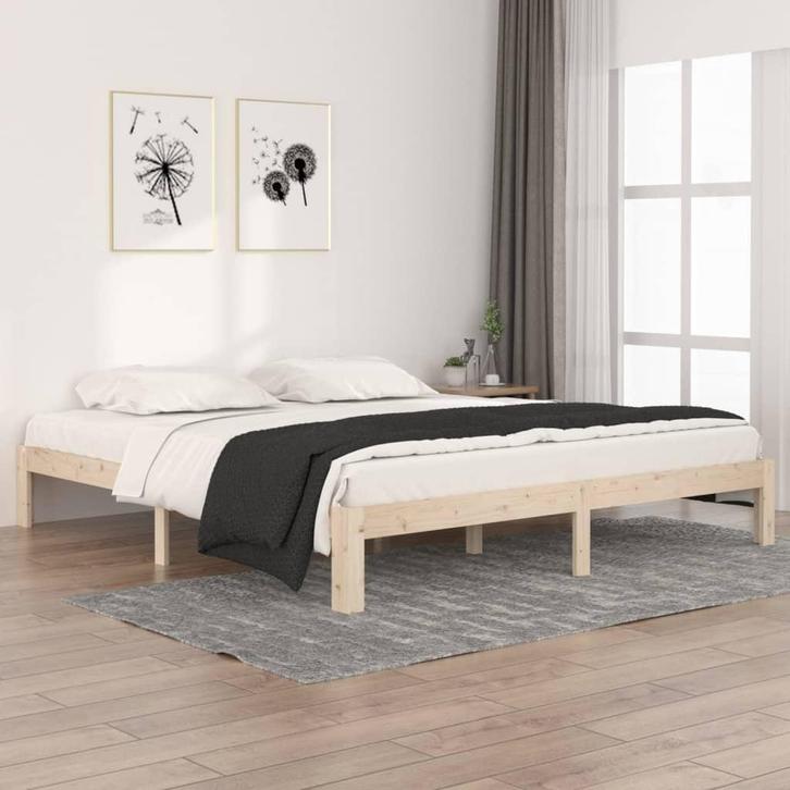 vidaXL Bedframe massief hout 180x200 cm, Huis en Inrichting, Slaapkamer | Bedden, Nieuw, Verzenden