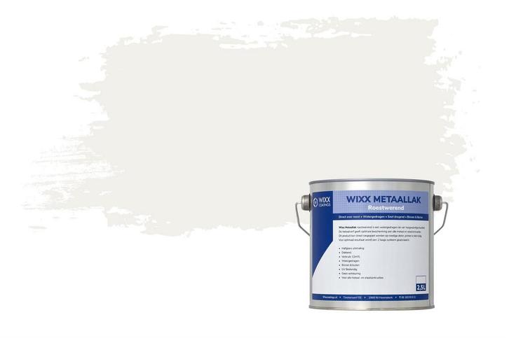 Wixx Aqua Metaallak Roestwerend RAL 9016 | Verkeerswit 2.5L, Doe-het-zelf en Bouw, Verf, Beits en Lak, Nieuw, Verzenden