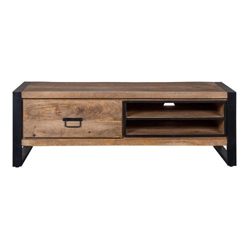Tv-meubel Mangohout Kelvin 130 cm, Huis en Inrichting, Kasten |Televisiemeubels, 25 tot 50 cm, Nieuw, Overige houtsoorten, Minder dan 100 cm