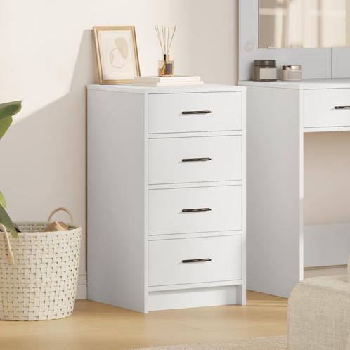 vidaXL Buffetkast Wit 40x41x75 cm Gelaagd Hout, Huis en Inrichting, Kasten | Dressoirs, Nieuw, Verzenden