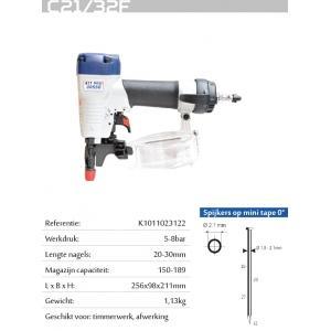 Kitpro basso c21/32-f1 tacker cloueuse pneumatique 20-30mm, Bricolage & Construction, Outillage | Outillage à main