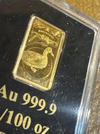 wereld. Gold bar Rouenente , 1/100 Oz (.999) (Zonder