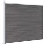 vidaXL Schuttingpaneel 175x146 cm HKC grijs, Tuin en Terras, Verzenden, Nieuw