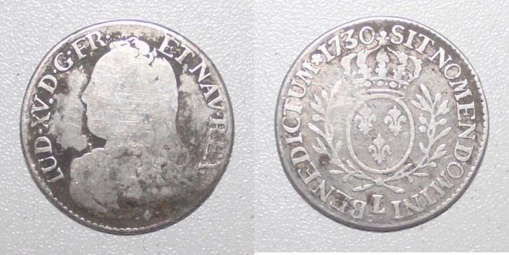 1/5 écu France Frankreich Ludwig Xv 1/5 Ecu Mit Olivenzwe.., Postzegels en Munten, Munten | Europa | Niet-Euromunten, België, Verzenden