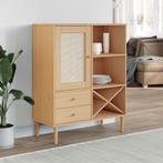 vidaXL Hoge kast SENJA 90x40x112 cm rattan look grenenhout, Verzenden, Nieuw