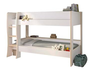 ROOMY - Stapelbed  - 90x200cm - wit eiken, Ophalen of Verzenden