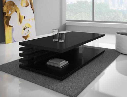 Salontafel Altea mat zwart rechthoekig 120x60cm, Maison & Meubles, Tables | Tables de salon, Envoi
