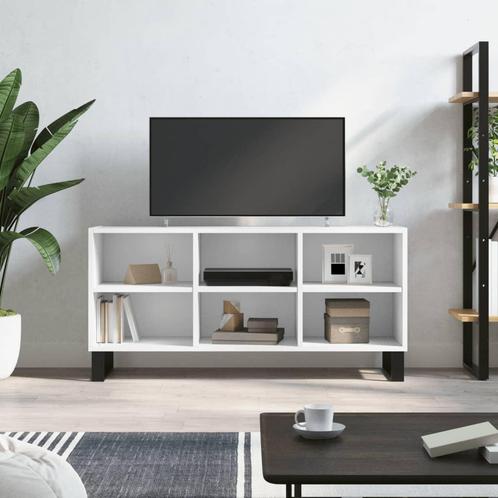 vidaXL Meuble TV blanc 103,5x30x50 cm bois dingénierie, Huis en Inrichting, Kasten |Televisiemeubels, Verzenden