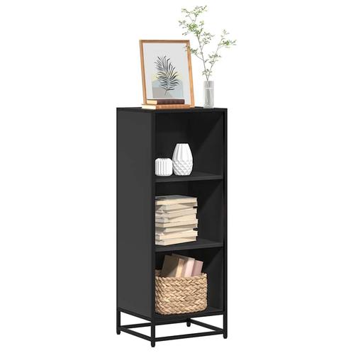 vidaXL Boekenkast 40x35x107,5 cm bewerkt hout zwart, Huis en Inrichting, Kasten | Boekenkasten, Nieuw, Verzenden