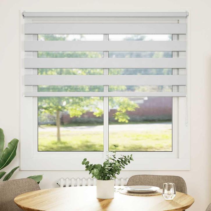 vidaXL Zebra rolgordijn 140,9 x 175 cm stofbreedte 136,7 cm, Maison & Meubles, Ameublement | Rideaux & Stores à lamelles, Envoi