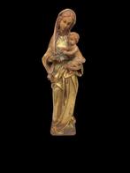 Beeldje - Houten nis met Maria beeldje (2) - Hars, en hout, Antiek en Kunst
