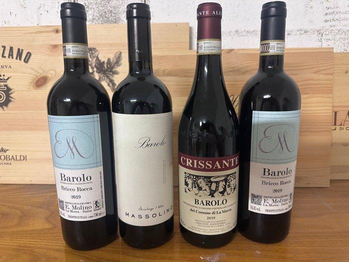 2019 Massolino, E. Molino Bricco Rocca x2 & Crissante del, Verzamelen, Wijnen
