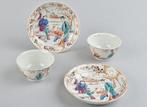 EEN PAAR CHINESE MANDARINEN THEEKOMMEN - Porselein - China -, Antiek en Kunst