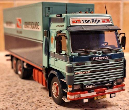 Tekno 1:50 - Camion miniature - SCANIA 142M - camion fourgon, Hobby en Vrije tijd, Modelauto's | 1:5 tot 1:12
