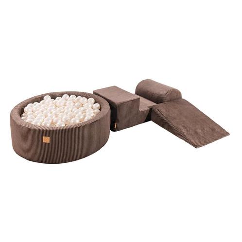 Speelset met ballenbak - Bruin en wit parelmoer, Kinderen en Baby's, Speelgoed | Overig, Verzenden