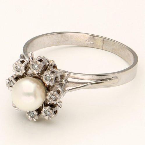 Zonder Minimumprijs - Ring Witgoud Diamant (Natuurlijk) -, Handtassen en Accessoires, Ringen