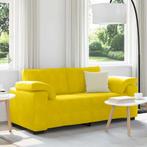 vidaXL Loveseat Sofa Geel 140 cm Fluweel, Huis en Inrichting, Zetels | Zetels, Verzenden, Nieuw