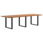 vidaXL Eettafel rechthoekig 280x100x74 cm massief eikenhout, Huis en Inrichting, Tafels | Eettafels, Verzenden, Nieuw