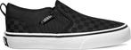 VANS YT Asher (Checker) Black/Black -Maat 28 (Jongens), Verzenden
