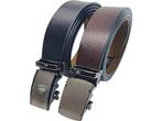 Veiling - 115 black brown Automatic Leather Belt 2 pack Safe, Nieuw