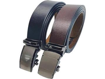 Veiling - 115 black brown Automatic Leather Belt 2 pack Safe, Nieuw