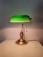 Bankierslamp - Messing, Glas