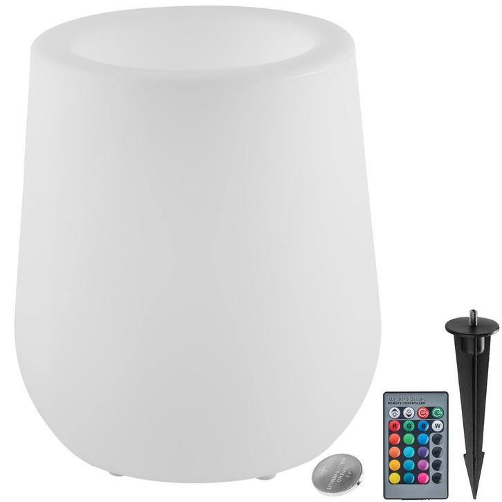 tectake LED-bloempot Luminous Courve Pot met afstandsbedieni, Tuin en Terras, Bloempotten, Verzenden