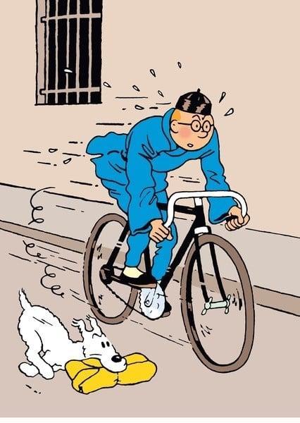 Kuifje Plastieken Map A4 De Blauwe Lotus, Verzamelen, Stripfiguren, Ophalen of Verzenden