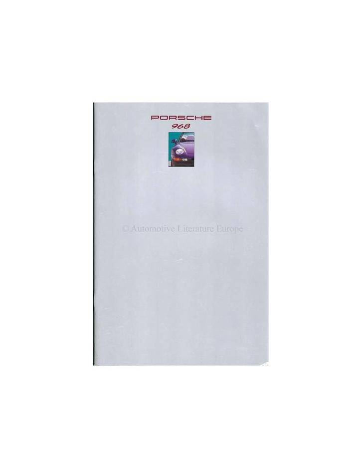 1993 PORSCHE 968 BROCHURE DUITS, Boeken, Auto's | Folders en Tijdschriften, Ophalen of Verzenden
