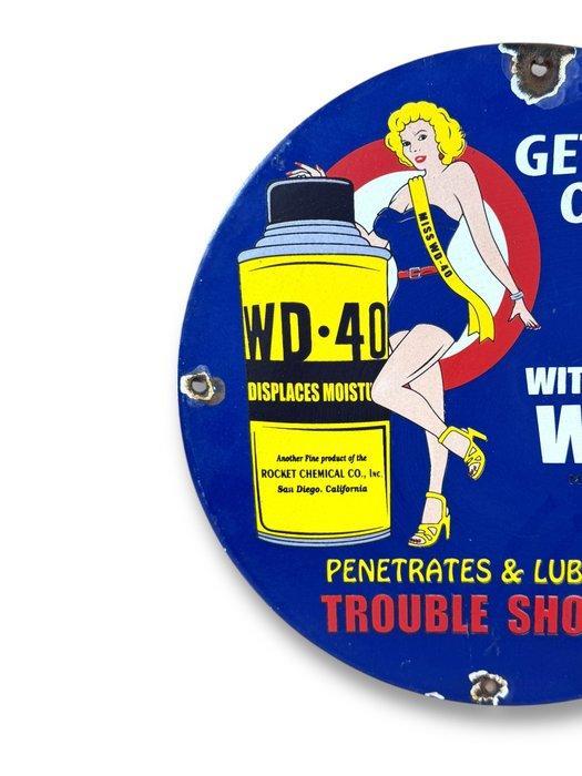 WD.40 - Emaille plaat - Emaille, Antiquités & Art, Antiquités | Assiettes décoratives & Carrelages