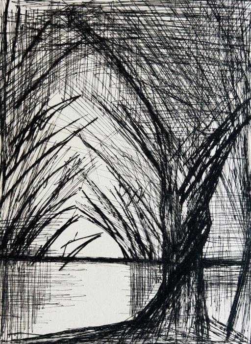 Bernard Buffet (1928-1999) - Létang - Pointe-sèche, Antiek en Kunst, Antiek | Overige Antiek