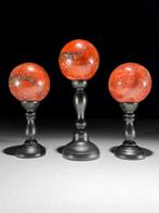 Geen minimumprijs - Prachtige set van 3 Rode Jaspis Sferen