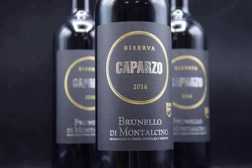 2016 Caparzo - Brunello di Montalcino Riserva - 3 Flessen, Verzamelen, Wijnen