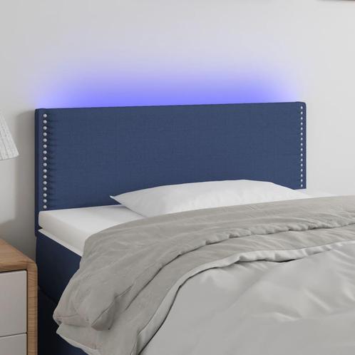 vidaXL Tête de lit à LED Bleu 80x5x78/88 cm Tissu, Huis en Inrichting, Slaapkamer | Bedden, Verzenden