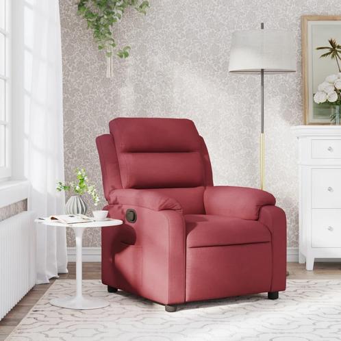 vidaXL Fauteuil verstelbaar stof wijnrood, Huis en Inrichting, Fauteuils, Nieuw, Verzenden