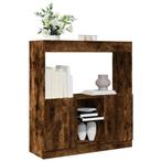 vidaXL Hoge kast 92x33x100 cm bewerkt hout gerookt, Verzenden, Nieuw