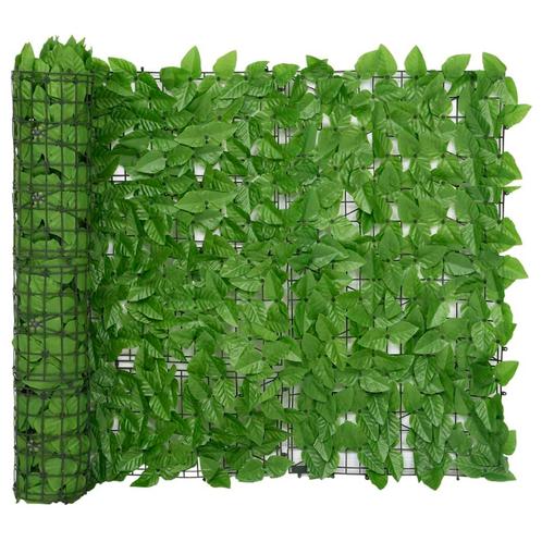 vidaXL Écran de balcon avec feuilles vert 400x100 cm, Jardin & Terrasse, Parasols, Neuf, Envoi