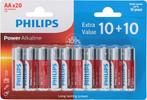 2dekans | Philips Power Alkaline Batterijen - 20x AA - 109%, TV, Hi-fi & Vidéo, Ophalen of Verzenden