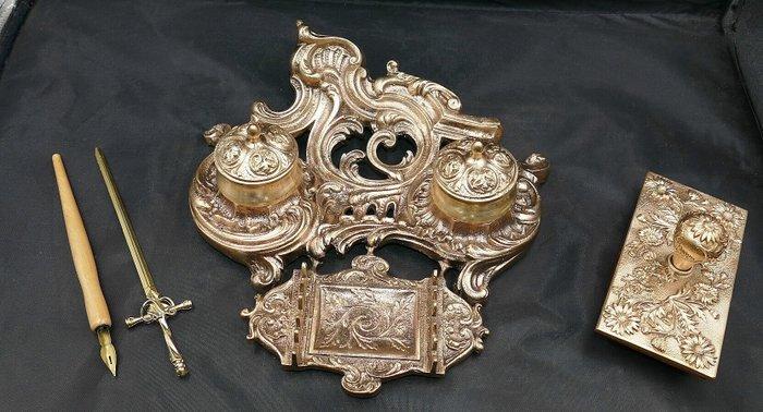 Inktpot - Napoleon III, Brons, Antiek en Kunst, Antiek | Overige Antiek