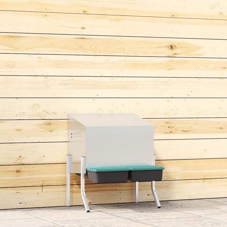 vidaXL Kippennestkast 2 compartimenten met poten, Dieren en Toebehoren, Knaagdieren en Konijnen | Hokken en Kooien, Nieuw, Verzenden