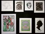 22 Ex-libris voor Henry Carlo SKOV en familie, Denemarken +, Antiek en Kunst